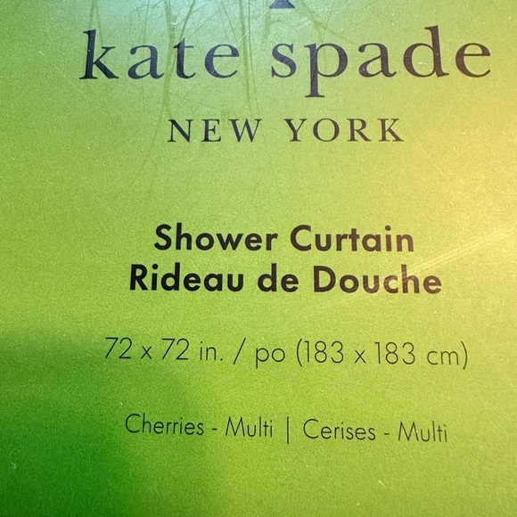 Kate Spade Cherries Shower Curtain - 72 x 72 - NWT - Picture 2 of 6
